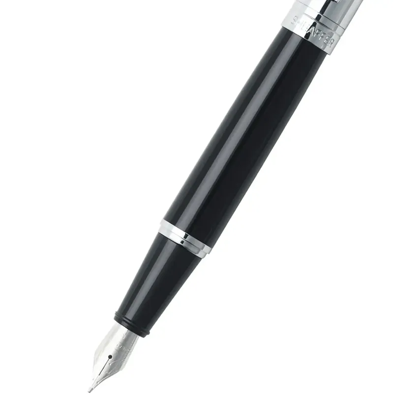 Sheaffer Gift Set 300 9314 Fountain Pen (M) and Ballpoint Pen Glossy Black Barrel Chrome Cap and Chrome Trims - Set of 2 Pens