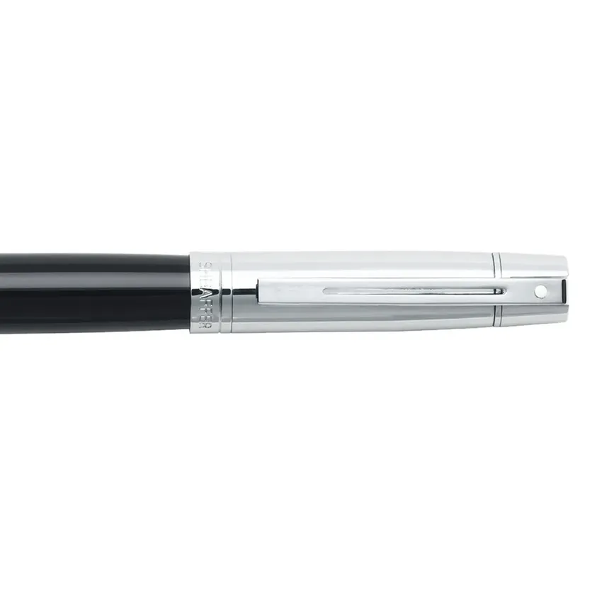 Sheaffer Gift Set 300 9314 Fountain Pen (M) and Ballpoint Pen Glossy Black Barrel Chrome Cap and Chrome Trims - Set of 2 Pens