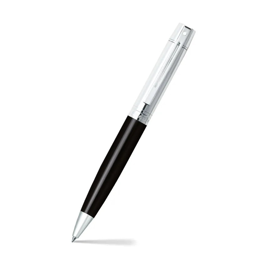 Sheaffer Gift Set 300 9314 Fountain Pen (M) and Ballpoint Pen Glossy Black Barrel Chrome Cap and Chrome Trims - Set of 2 Pens