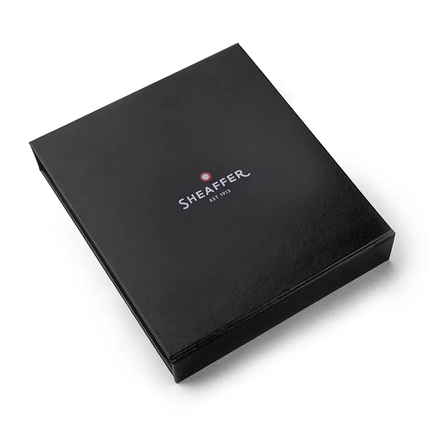 Sheaffer Gift Set 100 9340 Fountain Pen (M) and Rollerball Pen Bright Chrome with Gold Trims - Set of 2 Pens