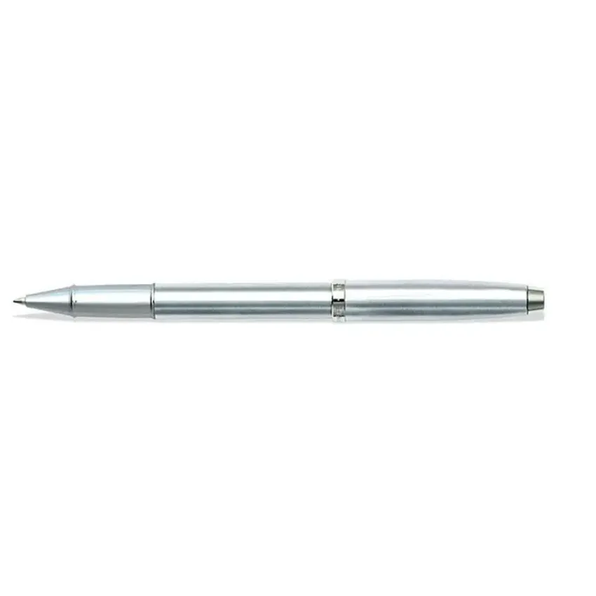 Sheaffer Gift Set 100 9306 Fountain Pen (M) and Rollerball Pen Brushed Chrome with Chrome Trims - Set of 2 Pens