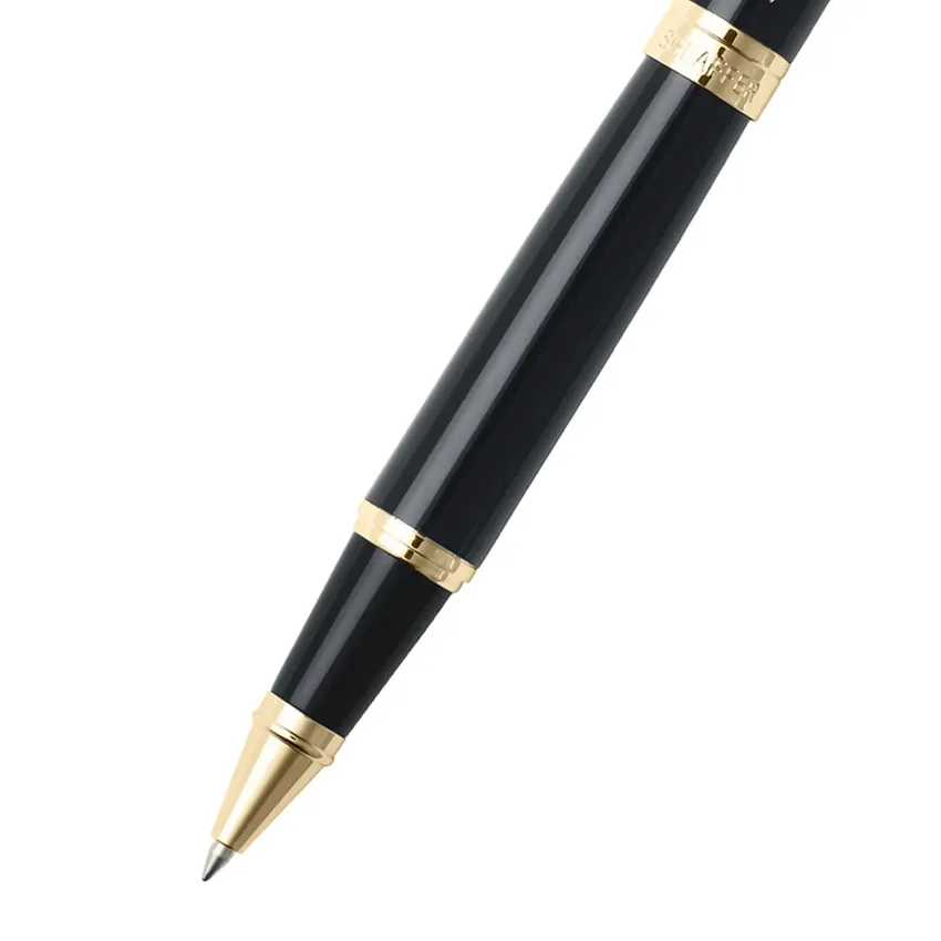 Sheaffer Gift Set 300 9325 Fountain Pen (M) and Rollerball Pen Glossy Black and Gold Trims - Set of 2 Pens