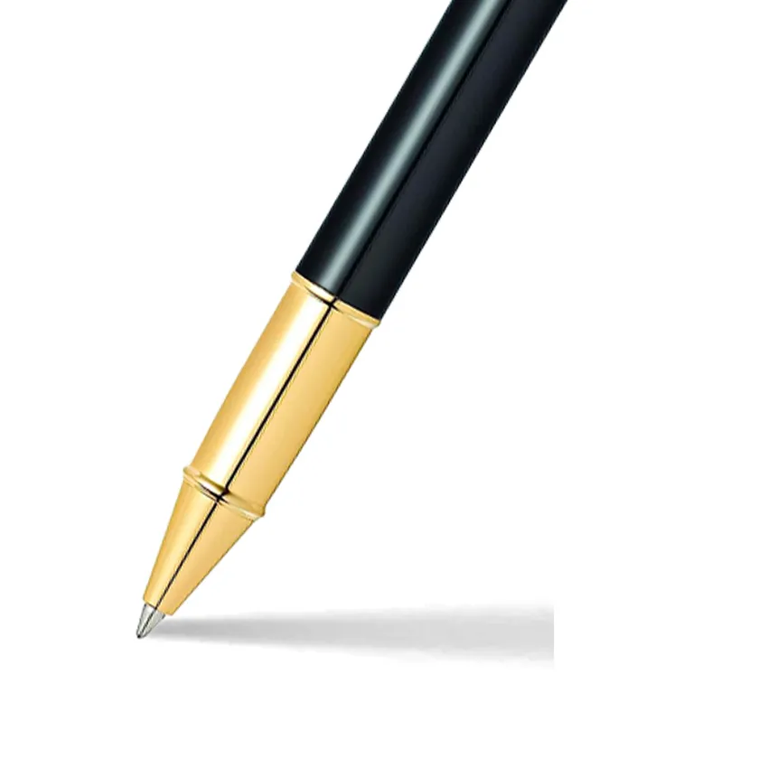 Sheaffer Gift Set 100 9322 Ballpoint Pen and Rollerball Pen Glossy Black with Gold Trims - Set of 2 Pens