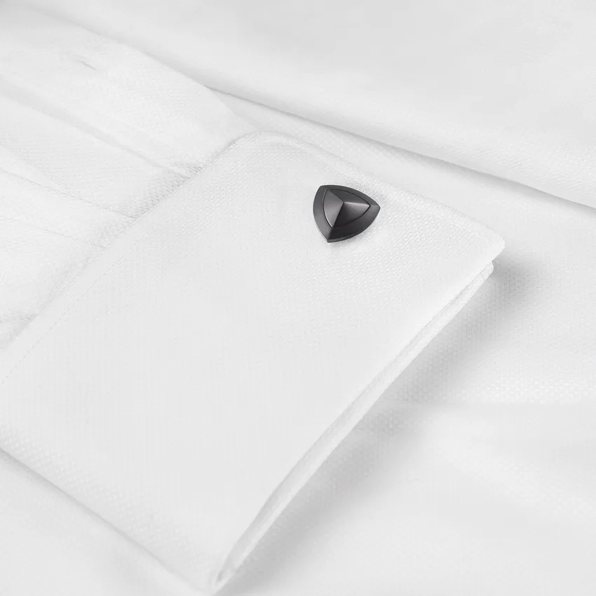 Lapis Bard Avant Garde Basildon Matte Black Cufflinks with Black-Onyx Inset