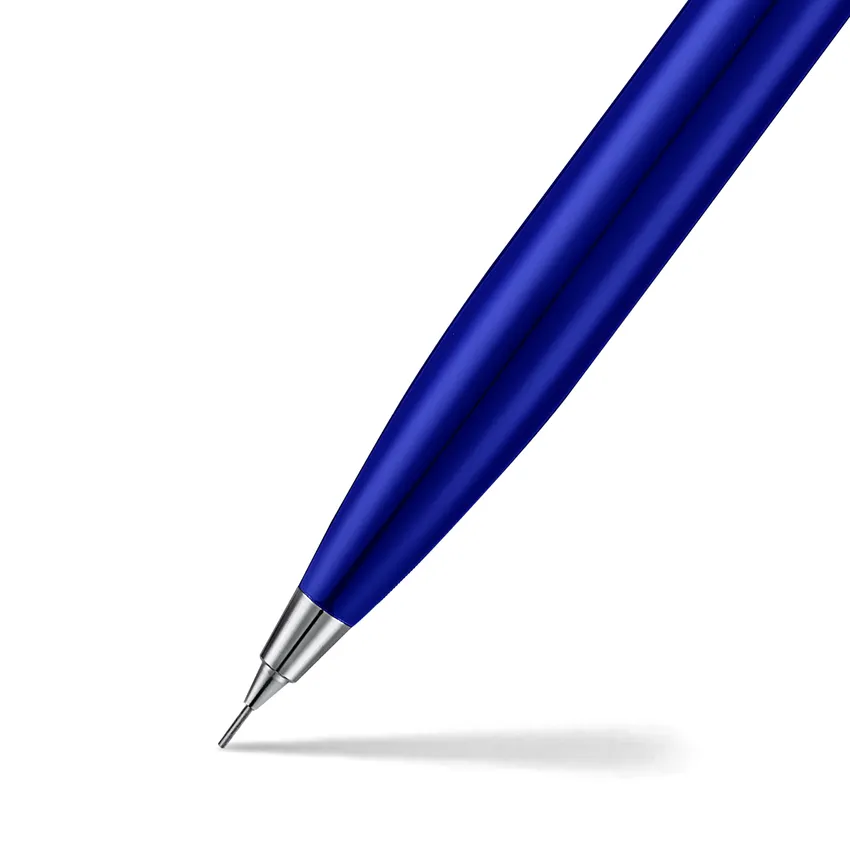 Sheaffer 100 9308 Blue & Brushed Chrome 0.7 mm Mechanical Pencil With Chrome Plated Trim