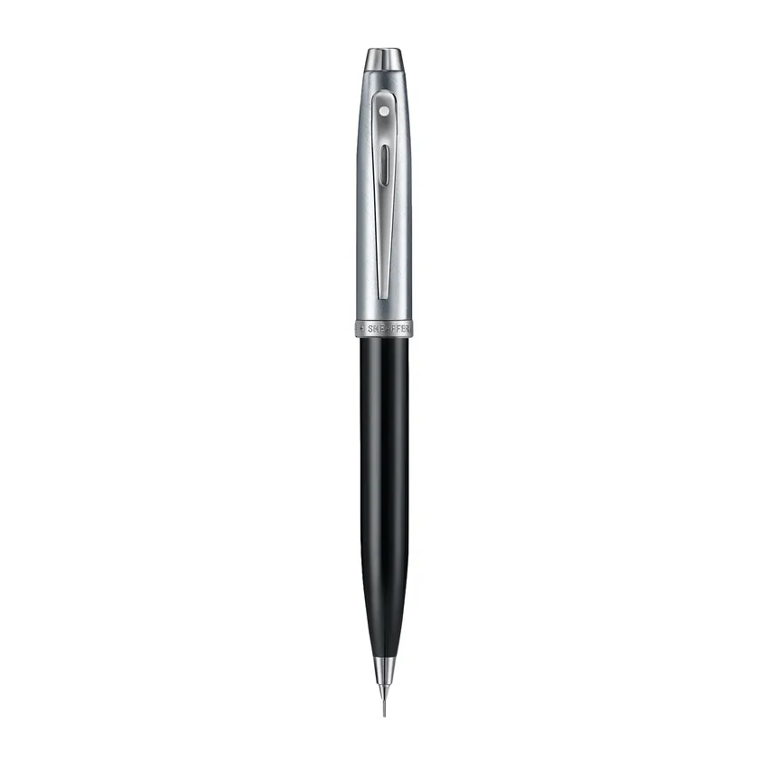 Sheaffer 100 9313 Black & Brushed Chrome 0.7 mm Mechanical Pencil With Chrome Plated Trim