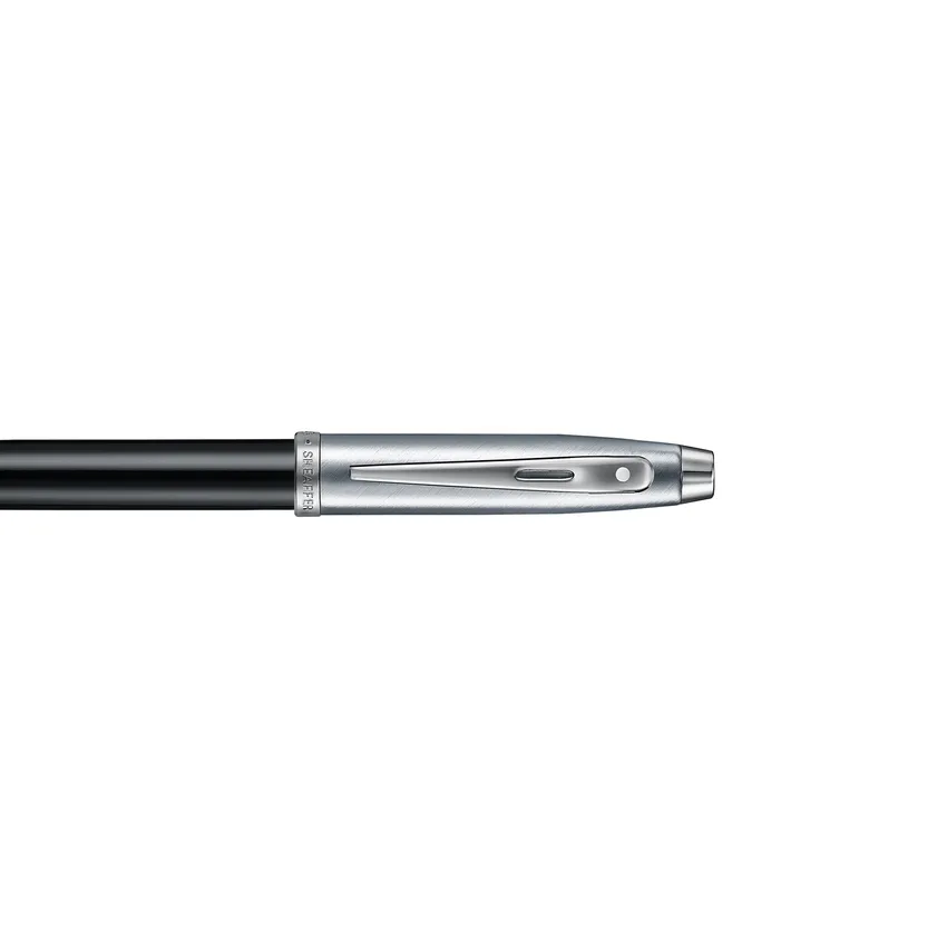 Sheaffer 100 9313 Black & Brushed Chrome 0.7 mm Mechanical Pencil With Chrome Plated Trim