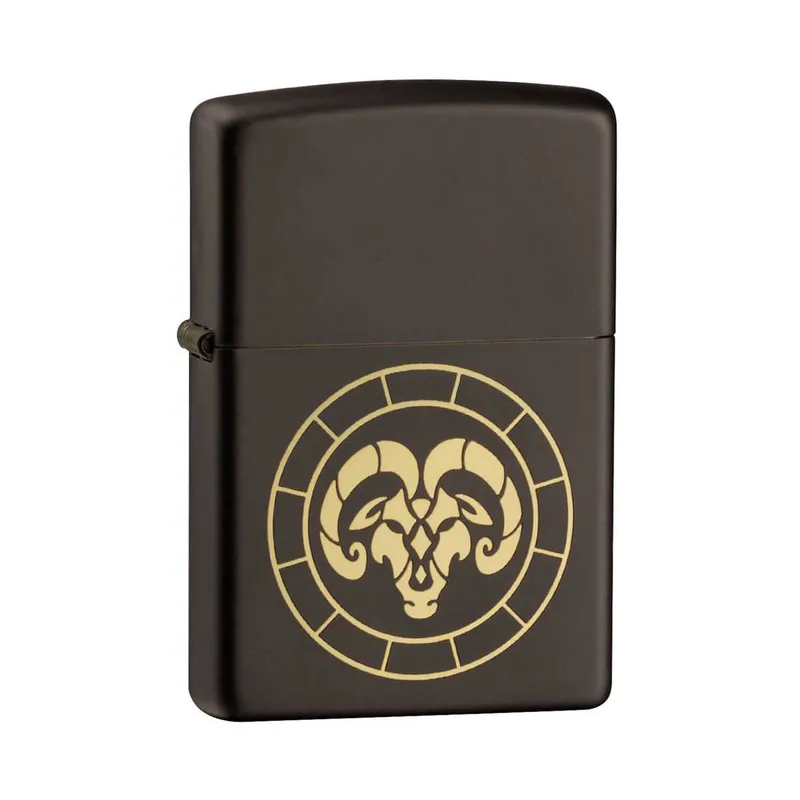 Zippo Lighter 218.MB401289 Aries Zodiac Sign Black