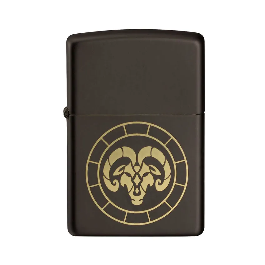 Zippo Lighter 218.MB401289 Aries Zodiac Sign Black