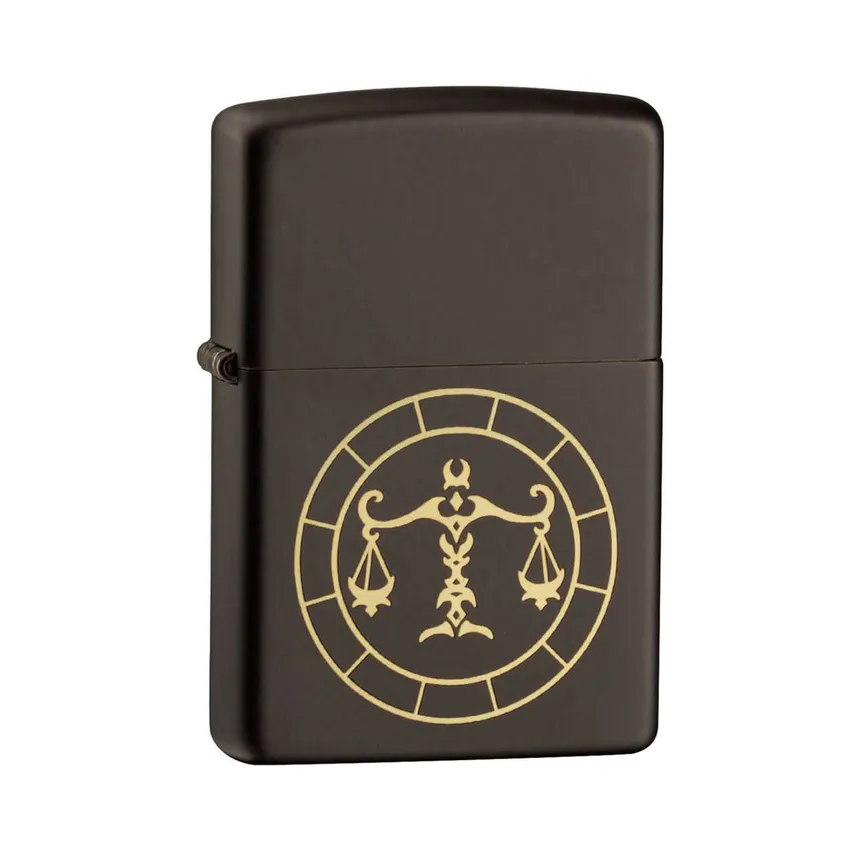 Zippo Lighter 218.MB401297 Libra Zodiac Sign Black