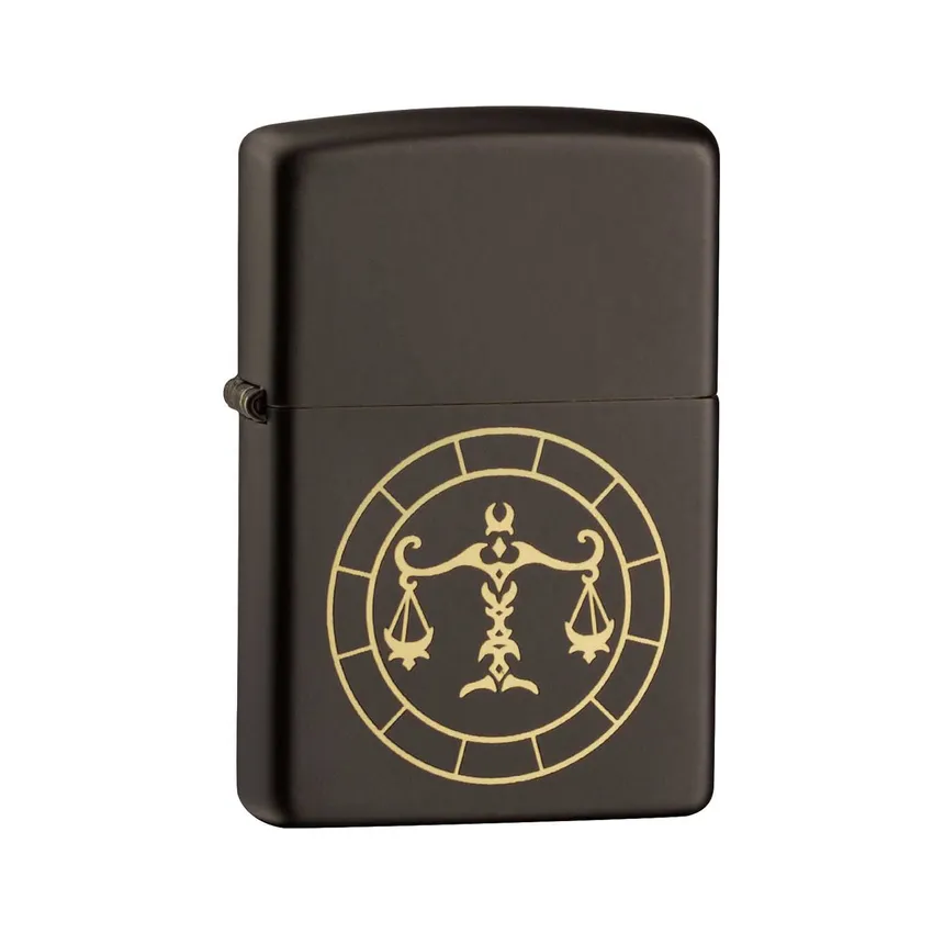 Zippo Lighter 218.MB401297 Libra Zodiac Sign Black