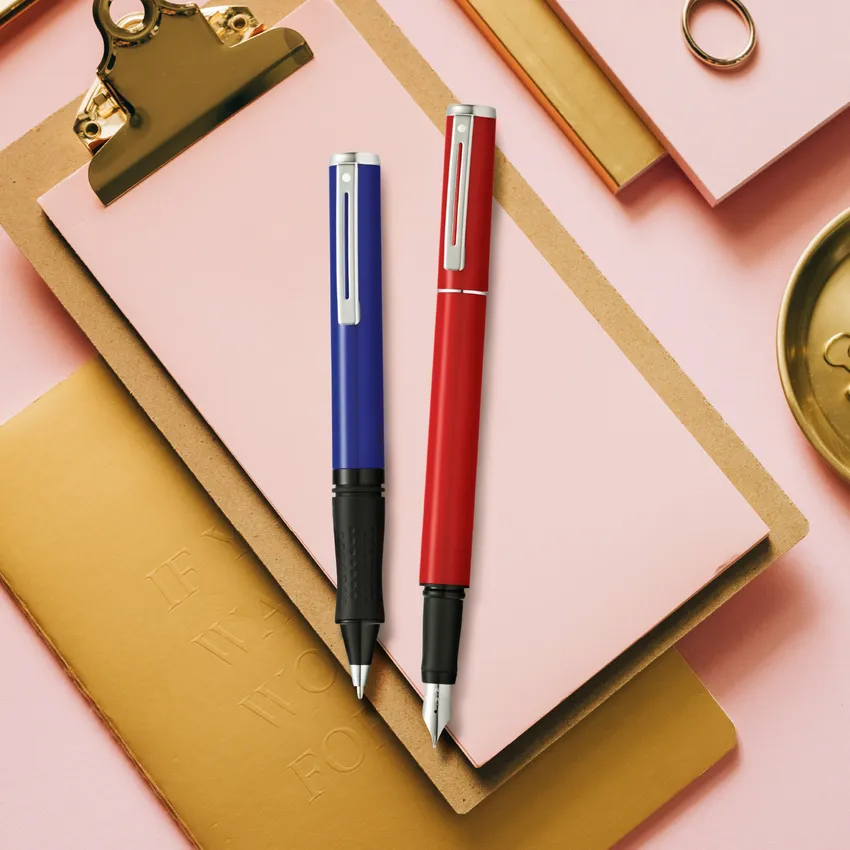 Sheaffer 9207 Pop Ballpoint Pen Red with Chrome-Plated Trim