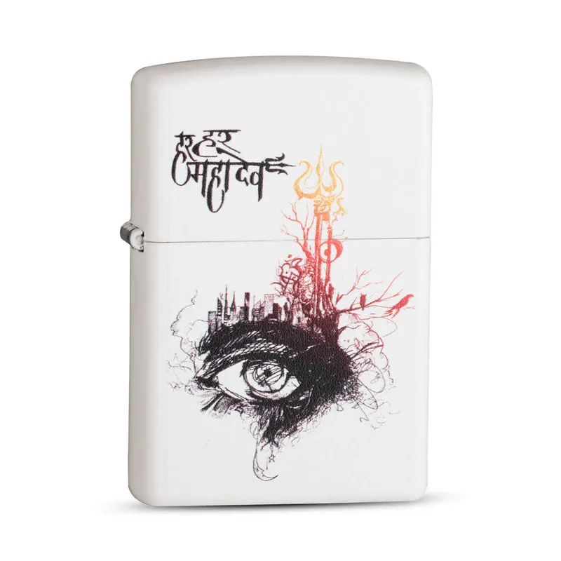 Zippo Lighter 214.CI407530 Lord Shiva White