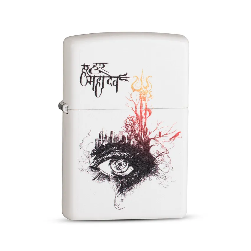 Zippo Lighter 214.CI407530 Lord Shiva White