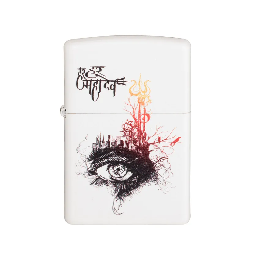 Zippo Lighter 214.CI407530 Lord Shiva White
