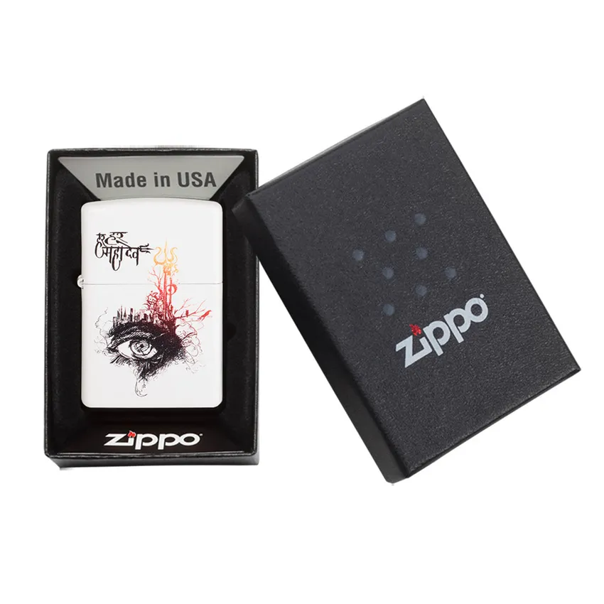 Zippo Lighter 214.CI407530 Lord Shiva White
