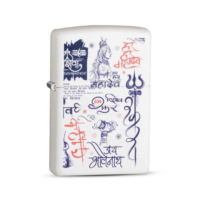 Zippo Lighter 214.CI407528 Lord Shiva White