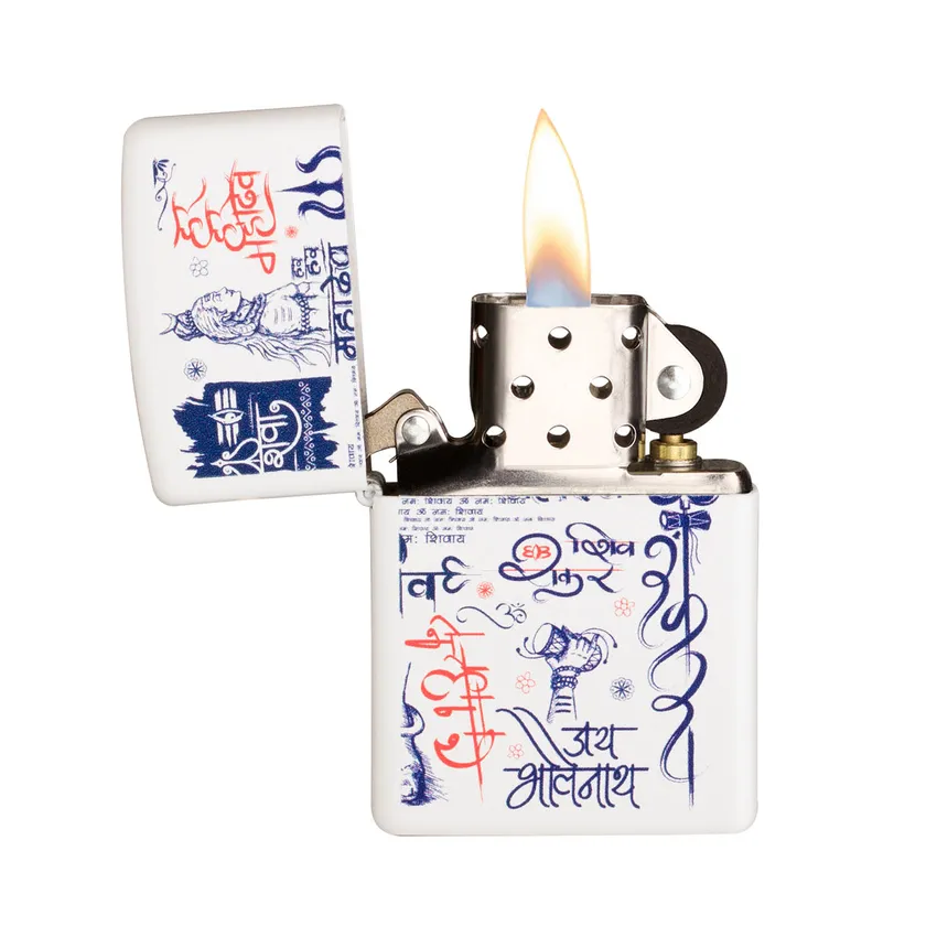 Zippo Lighter 214.CI407528 Lord Shiva White