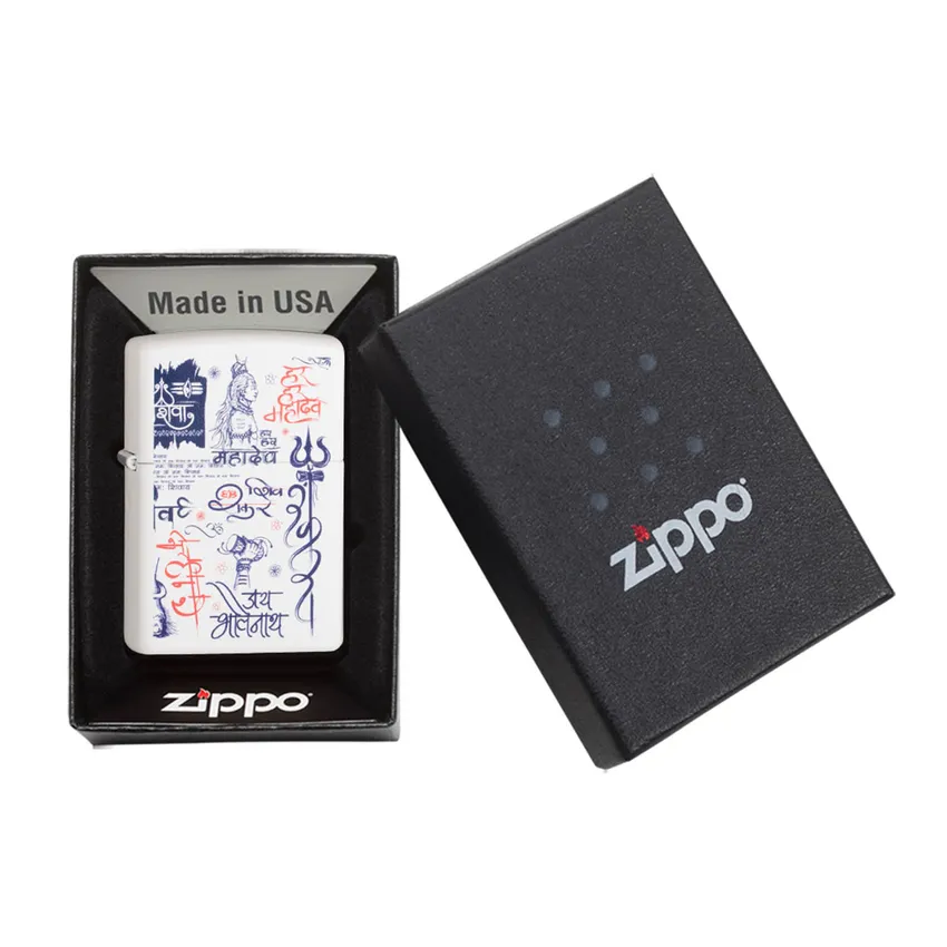 Zippo Lighter 214.CI407528 Lord Shiva White