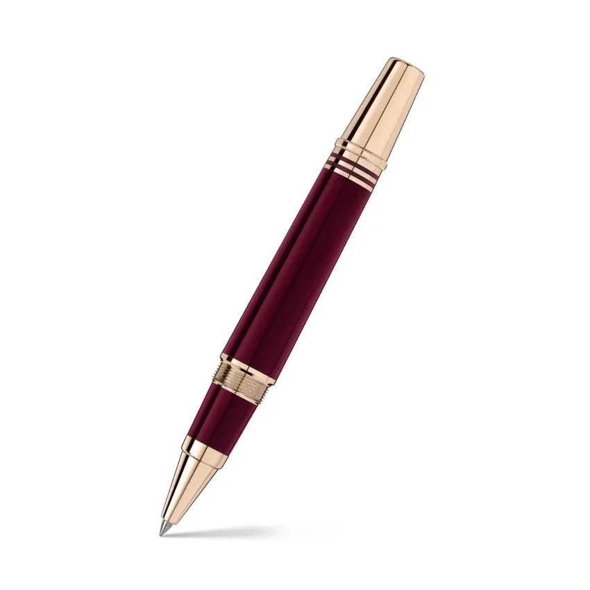 Montblanc John F Kennedy Rollerball Pen - Burgundy With Gold Trims
