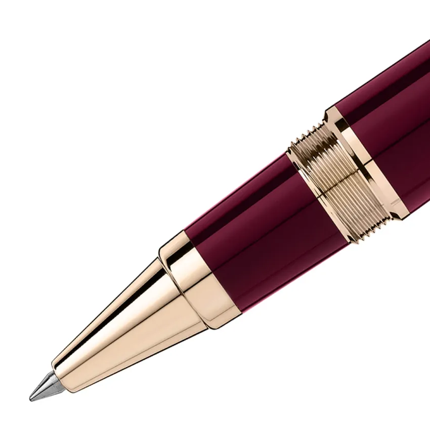 Montblanc John F Kennedy Rollerball Pen - Burgundy With Gold Trims