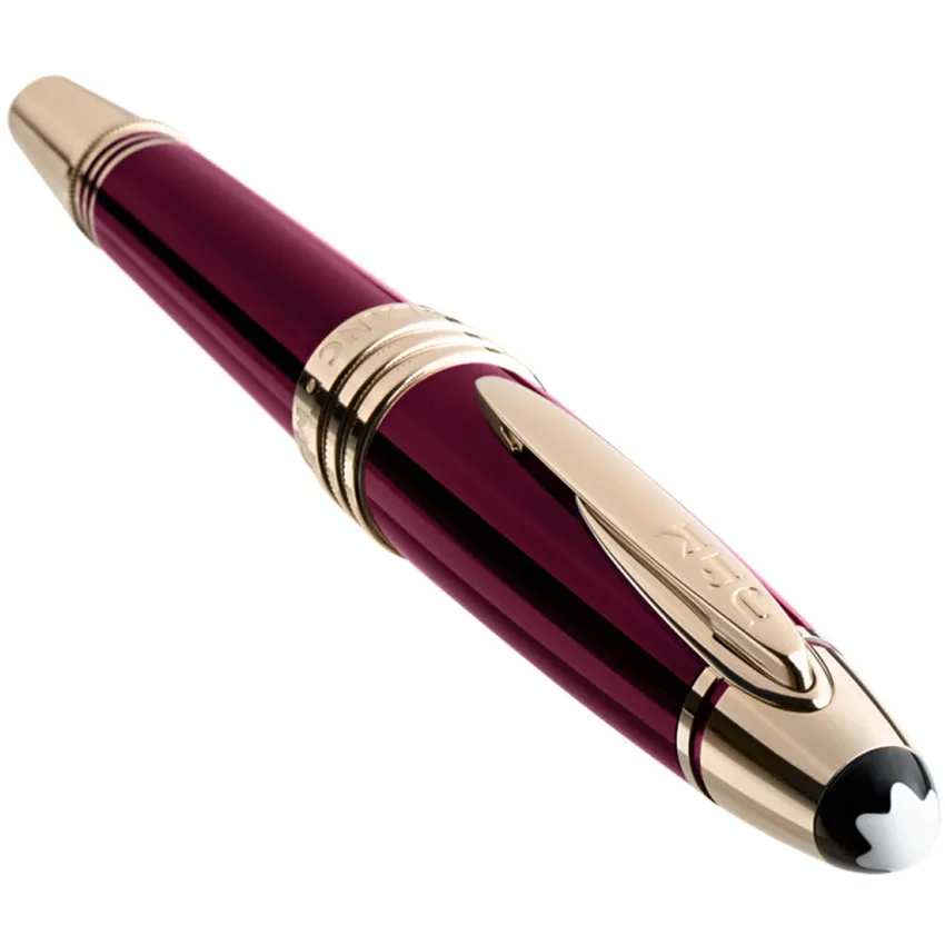 Montblanc John F Kennedy Rollerball Pen - Burgundy With Gold Trims