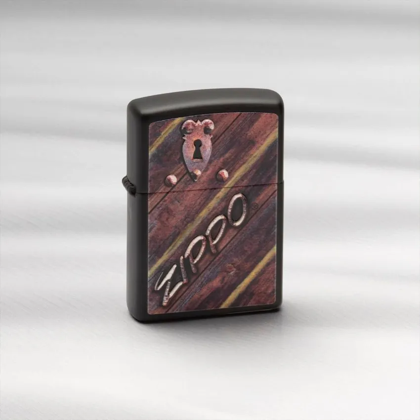 Zippo Lighter 29986 Lock Design Black