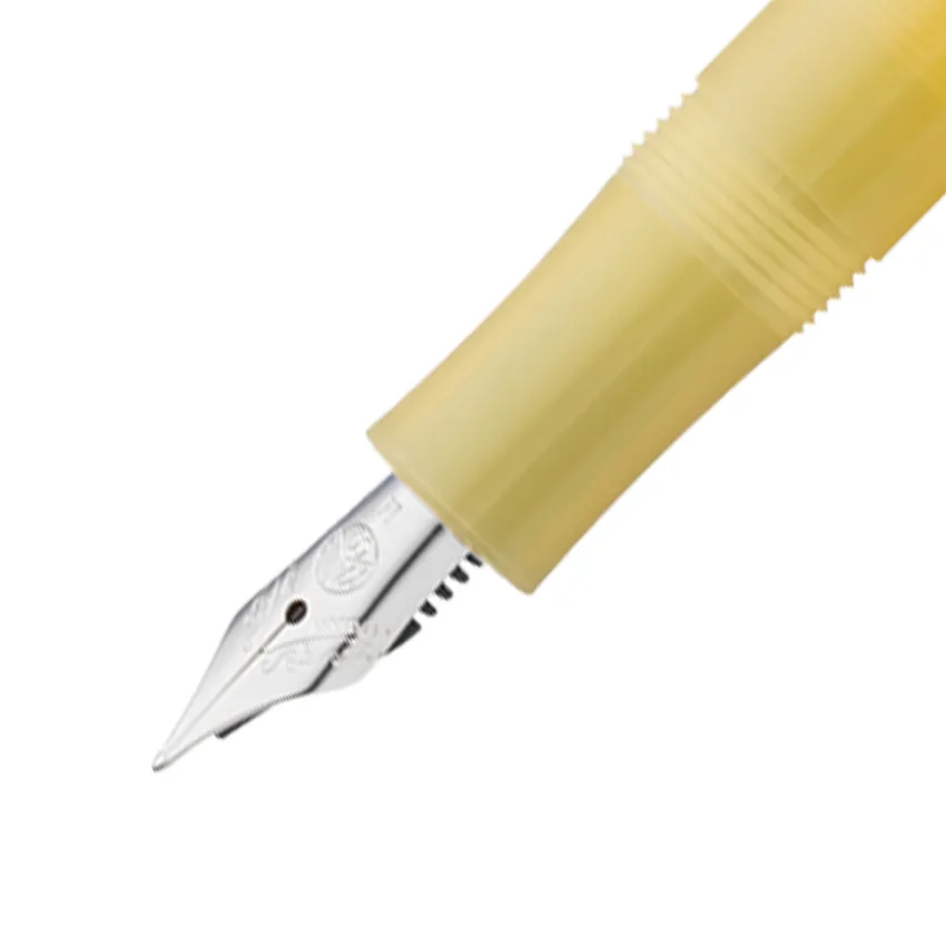 Kaweco Frosted Sport Fountain Pen Sweet Banana with Silver Trims - Medium