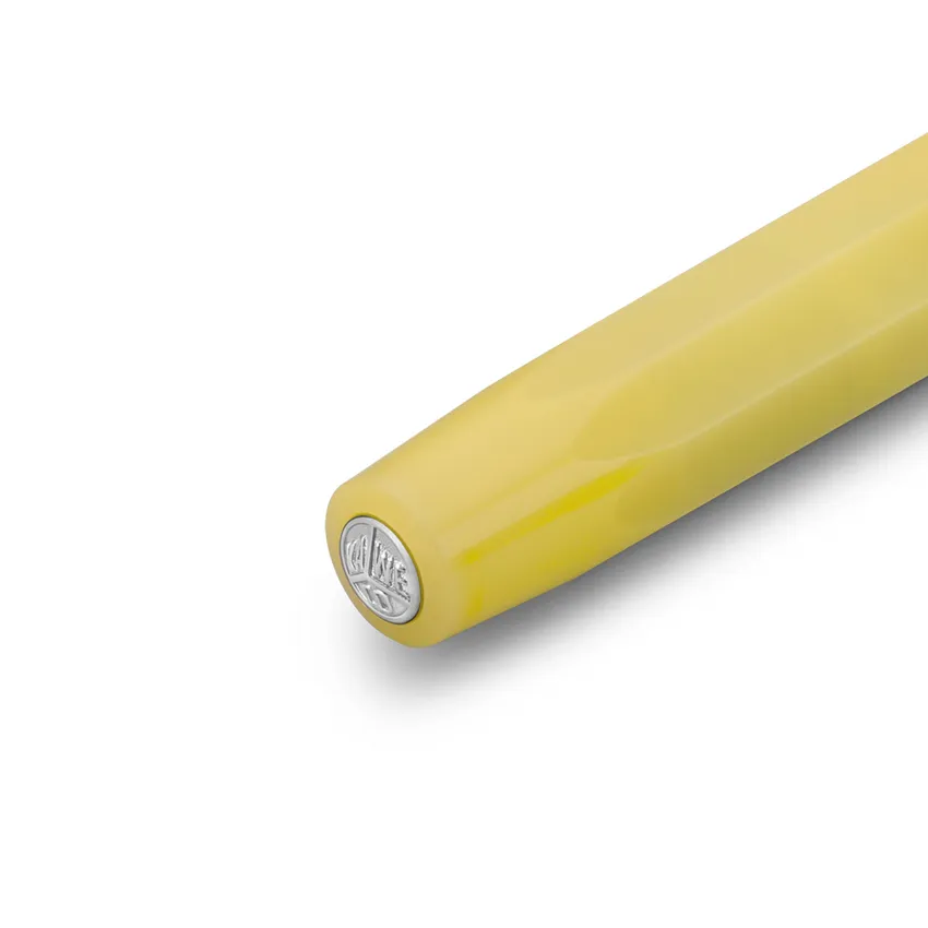 Kaweco Frosted Sport Fountain Pen Sweet Banana with Silver Trims - Medium