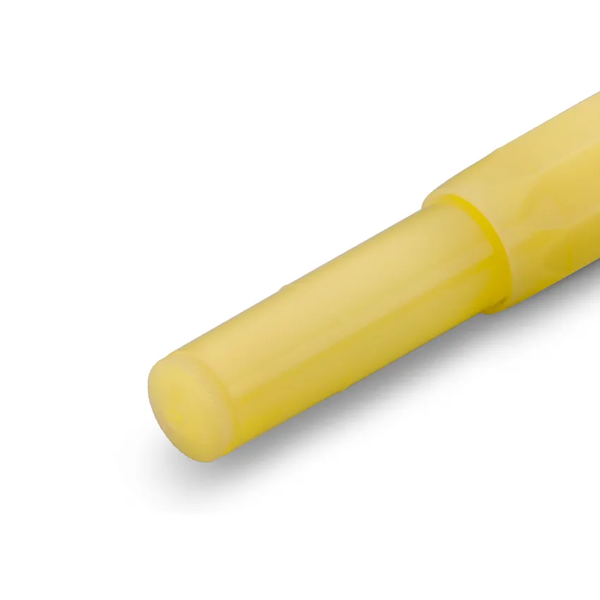 Kaweco Frosted Sport Fountain Pen Sweet Banana with Silver Trims - Medium