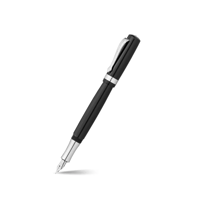 Kaweco Student Fountain Pen Black with Silver Trims - Medium