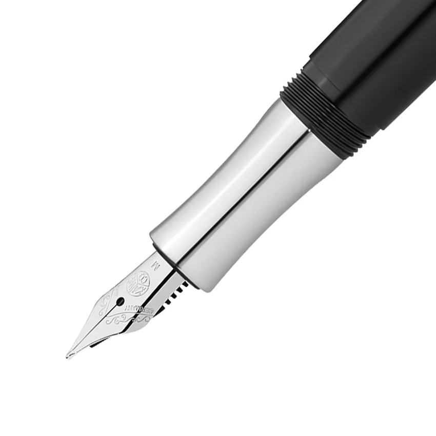 Kaweco Student Fountain Pen Black with Silver Trims - Medium