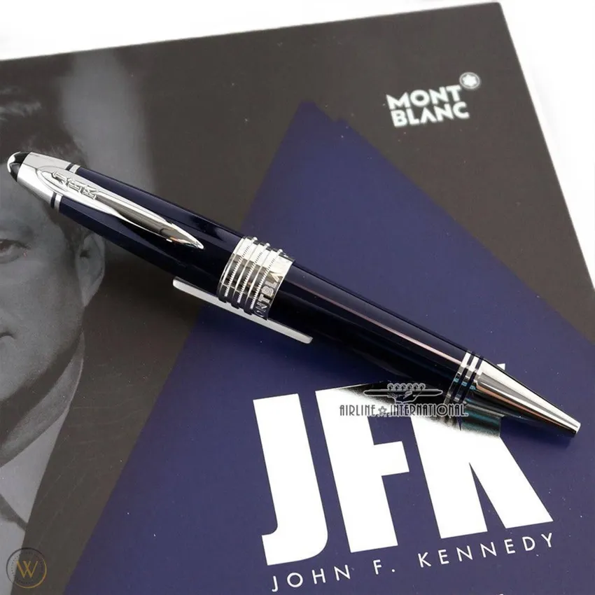 Montblanc John F. Kennedy Ballpoint Pen - Blue With Platinum Trims