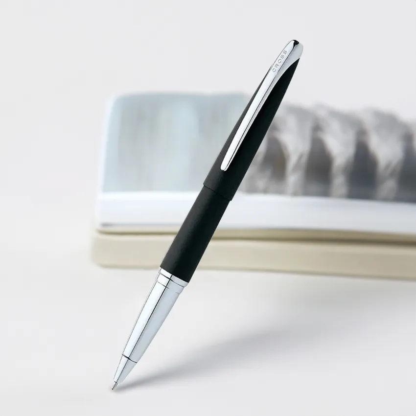 Cross 886-3MS ATX Rollerball Pen Basalt Black with Chrome Trims