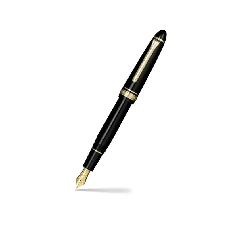 Sailor 1911 Standard 21K Fountain Pen (Broad) Black with Gold Trims