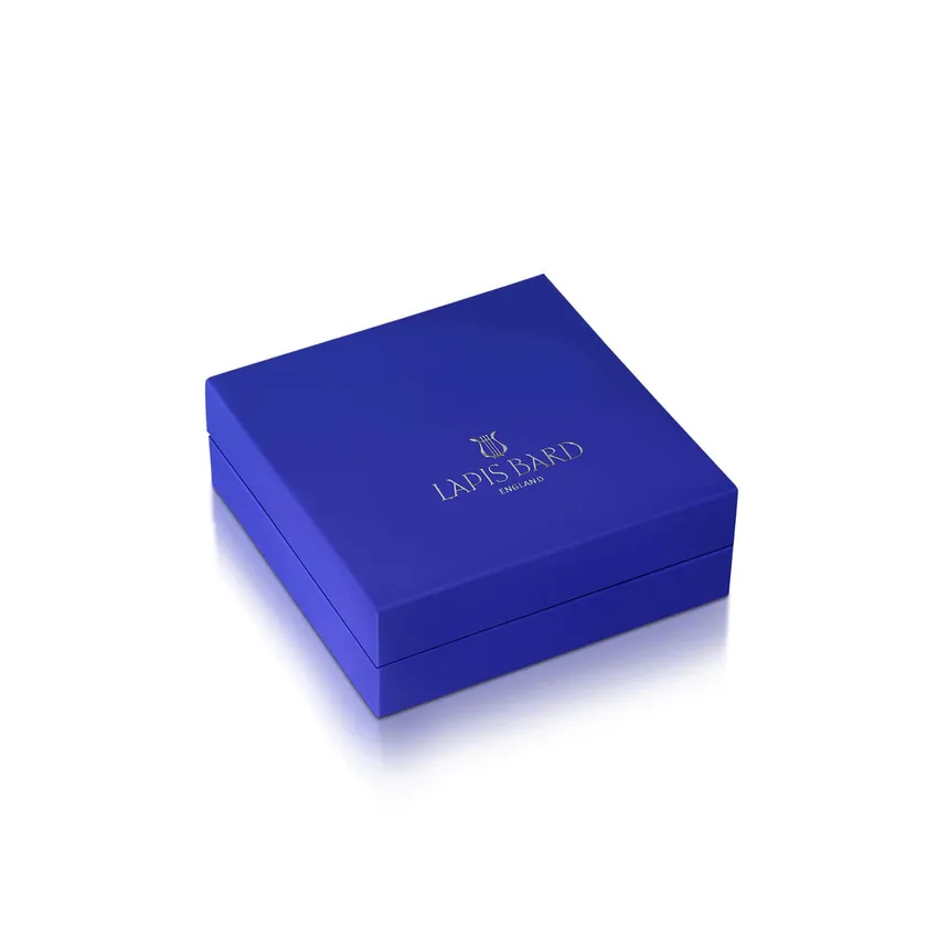 Lapis Bard Preston Cufflinks - Chrome with Mother of Pearl Insets