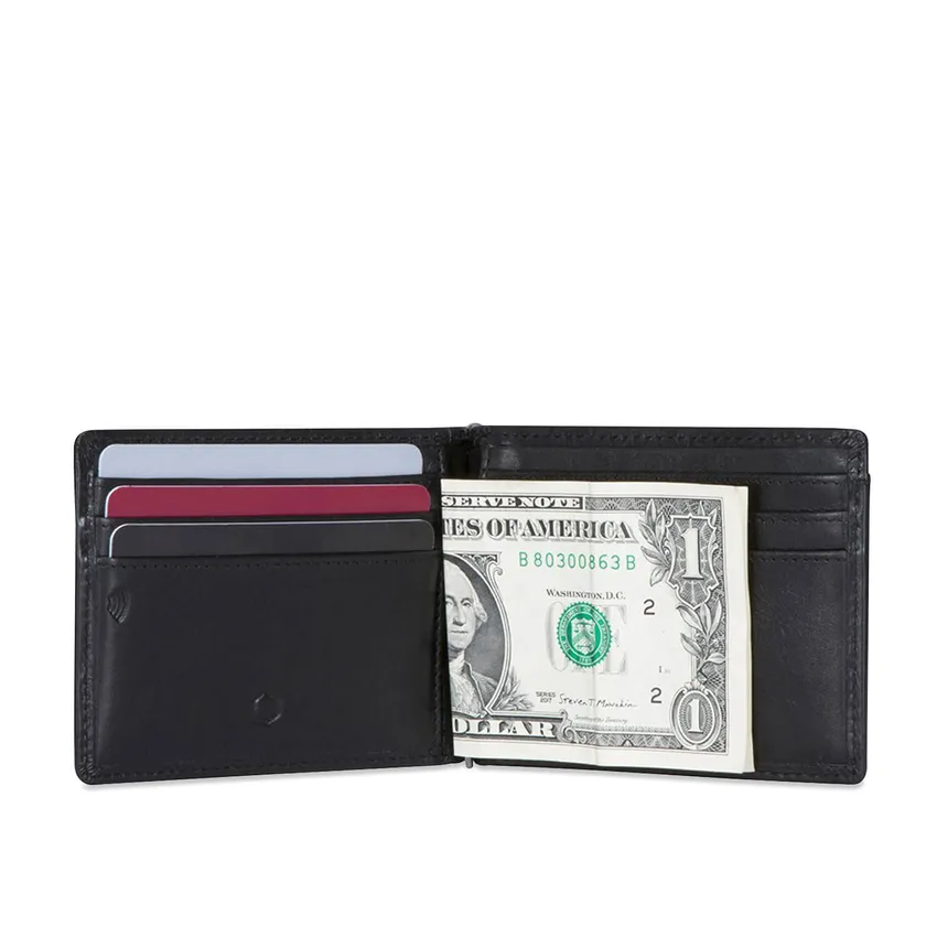Jekyll & Hide 2792OXBL Oxford Leather Money Clip Wallet - Black