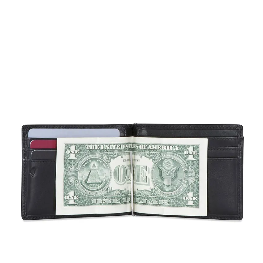 Jekyll & Hide 2792OXBL Oxford Leather Money Clip Wallet - Black