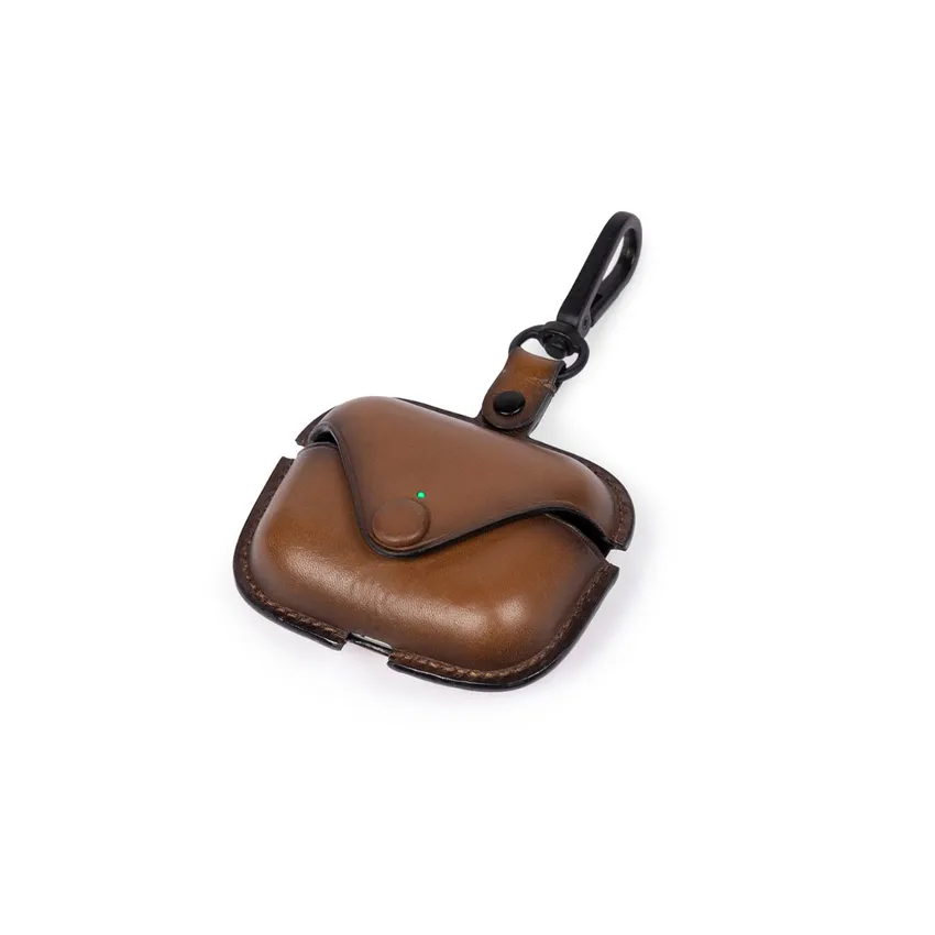 Lapis Bard Ducorium Leather AirPod Pro Case - Cognac