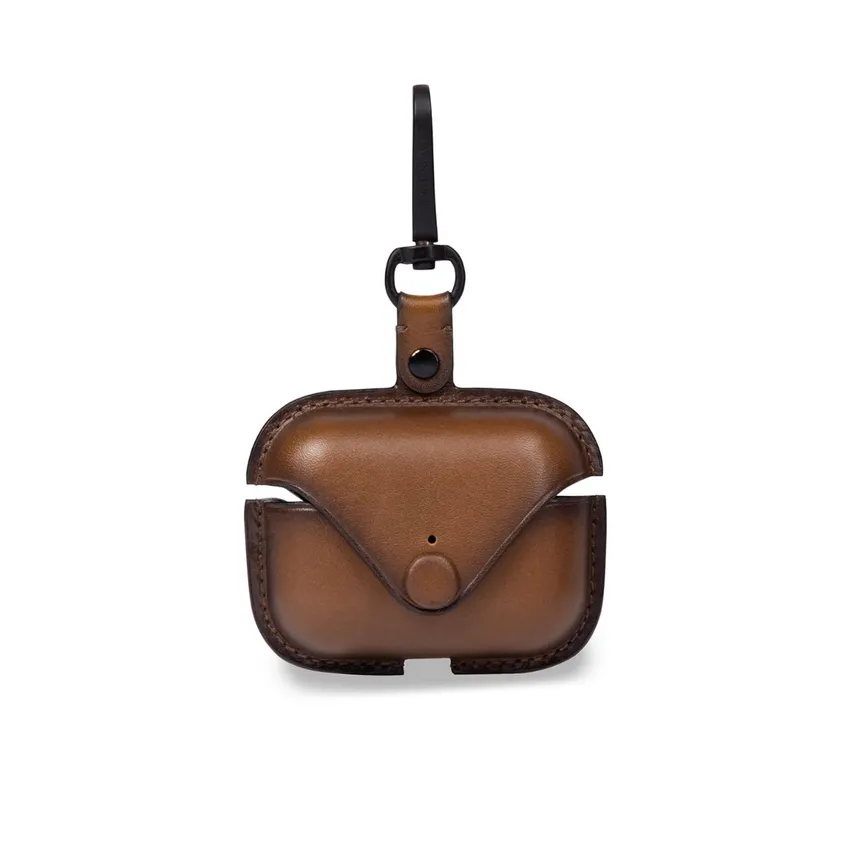 Lapis Bard Ducorium Leather AirPod Pro Case - Cognac