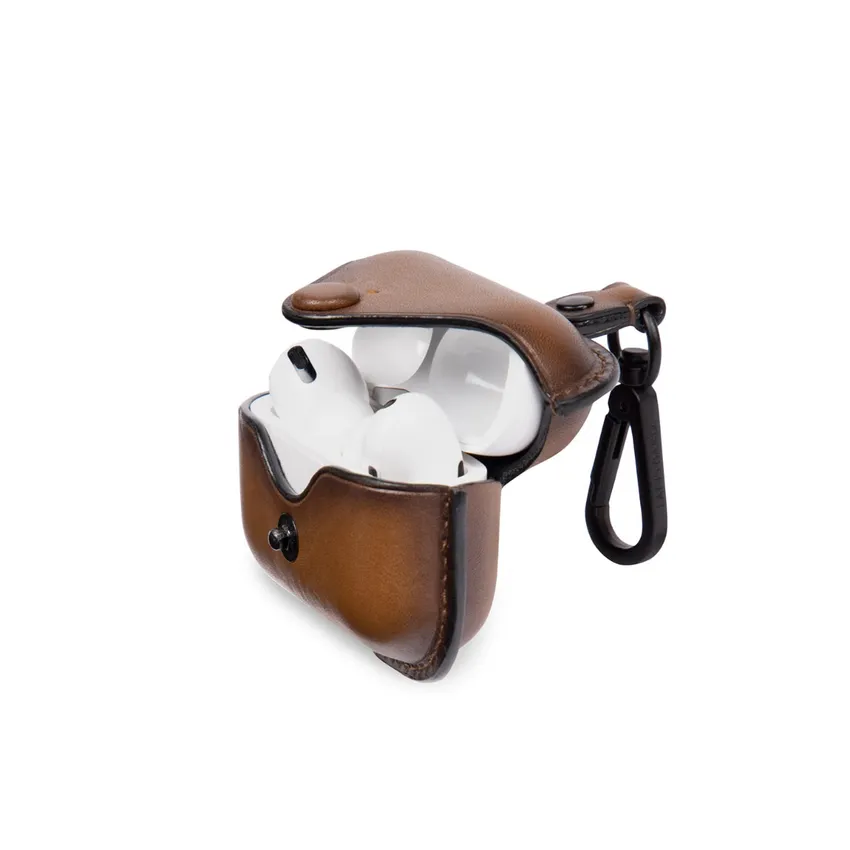 Lapis Bard Ducorium Leather AirPod Pro Case - Cognac