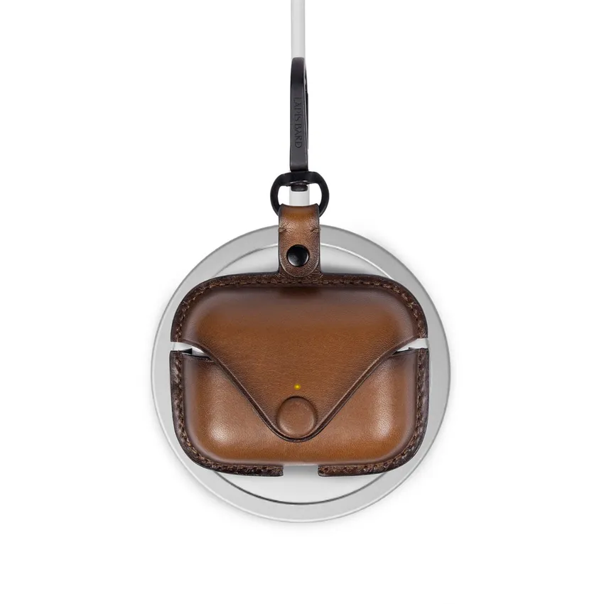 Lapis Bard Ducorium Leather AirPod Pro Case - Cognac