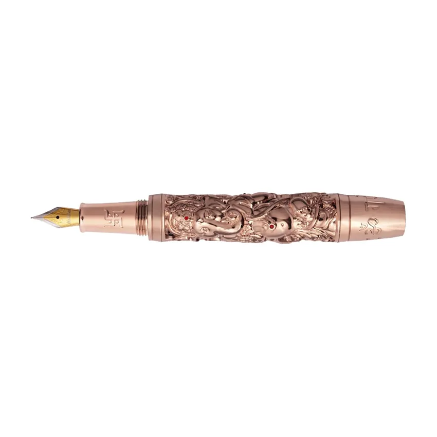 Noblia Limited Edition Ganesha Fountain Pen (Medium) Rose Gold