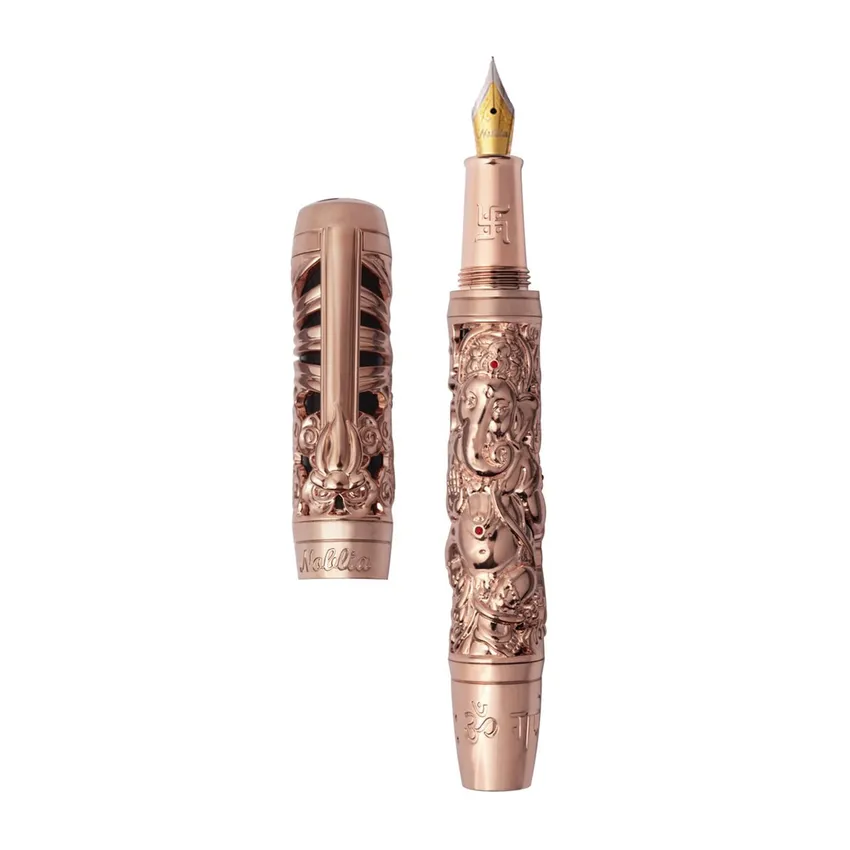 Noblia Limited Edition Ganesha Fountain Pen (Medium) Rose Gold