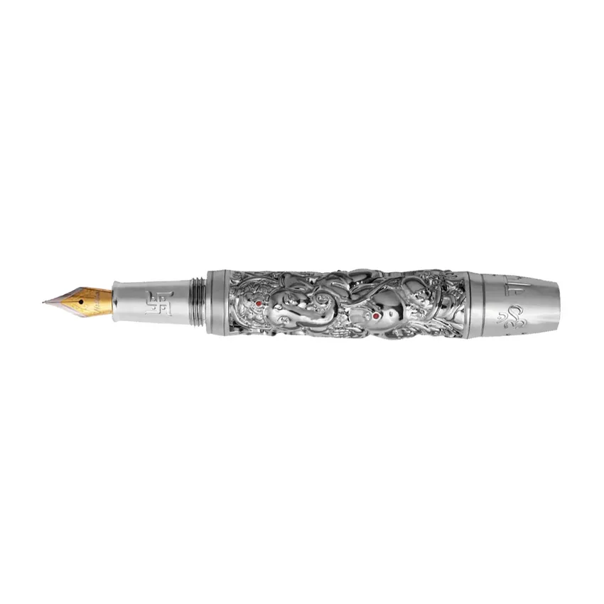 Noblia Limited Edition Ganesha Fountain Pen (Medium) Silver