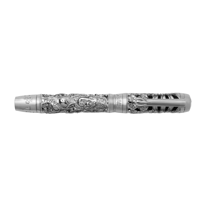 Noblia Limited Edition Ganesha Fountain Pen (Medium) Silver