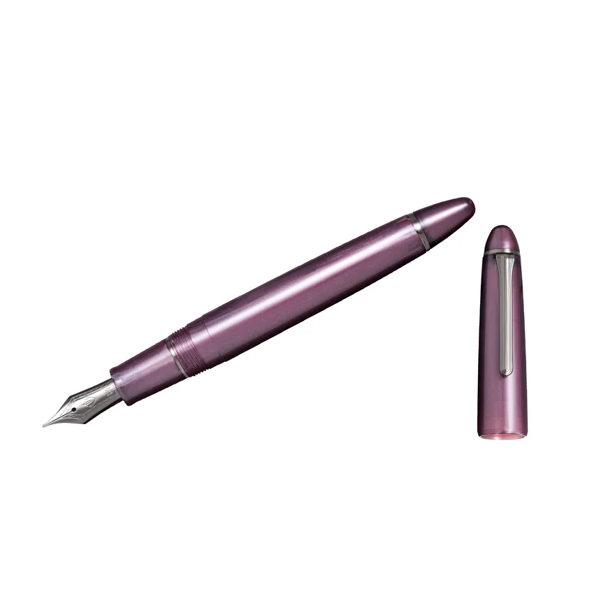 Sailor 1911 Ringless Metallic Fountain Pen (21K Medium) - Red with Black Trims