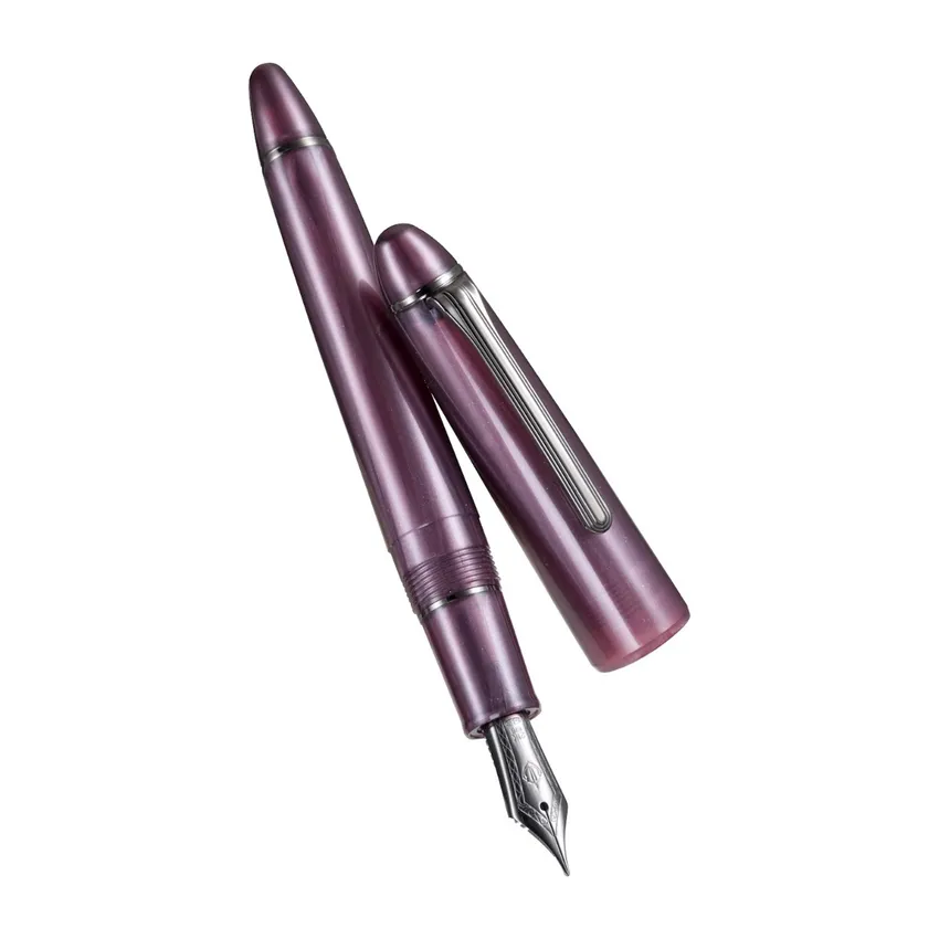 Sailor 1911 Ringless Metallic Fountain Pen (21K Medium) - Red with Black Trims