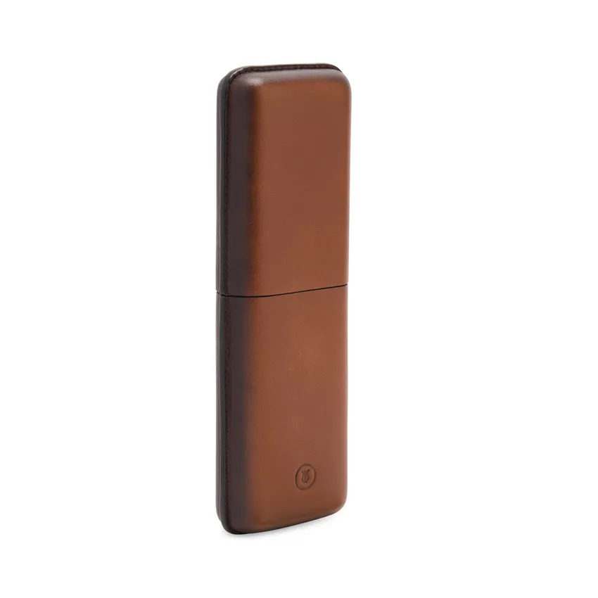 Lapis Bard Ducorium Moulded Pen Case - Cognac