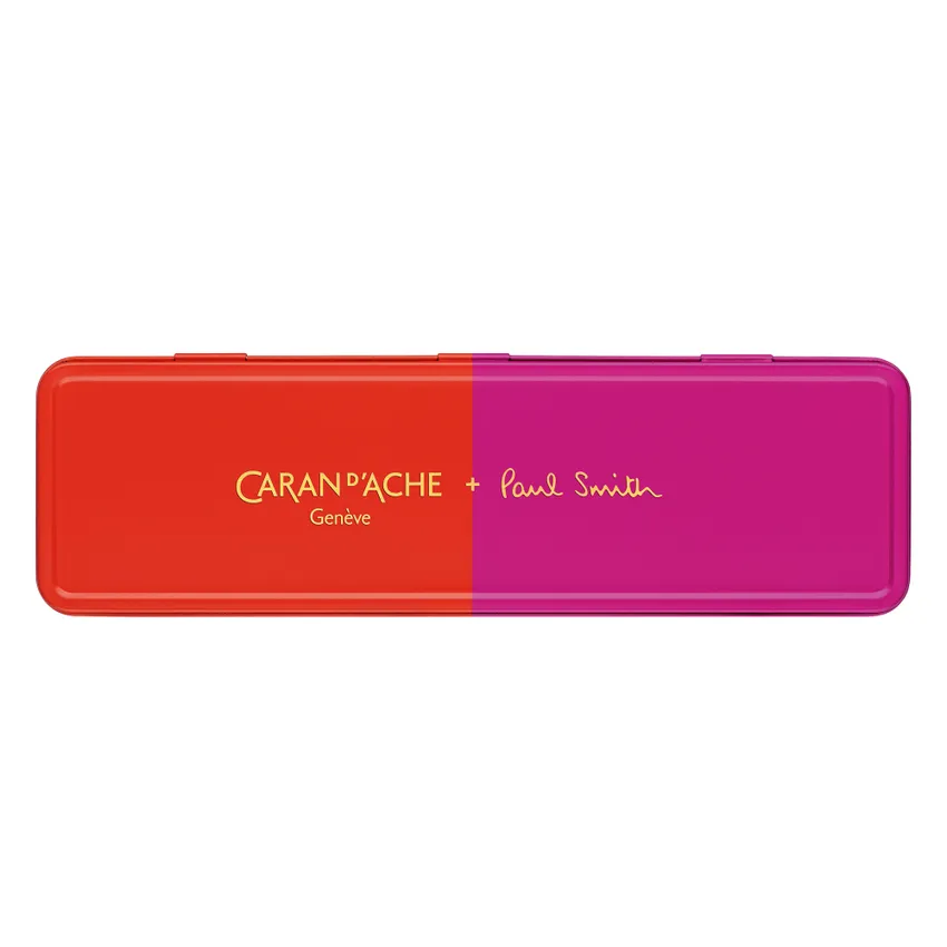 Caran d'Ache 849 Bille Paul Smith Ballpoint Pen - Warm Red And Melrose Pink